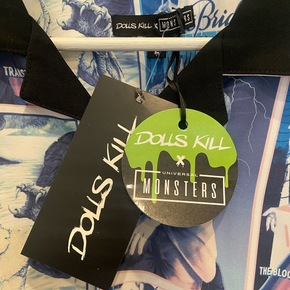 SOLD ON POP Dolls Kill X Universal Monsters Shirt button up - Picture 2 of 10